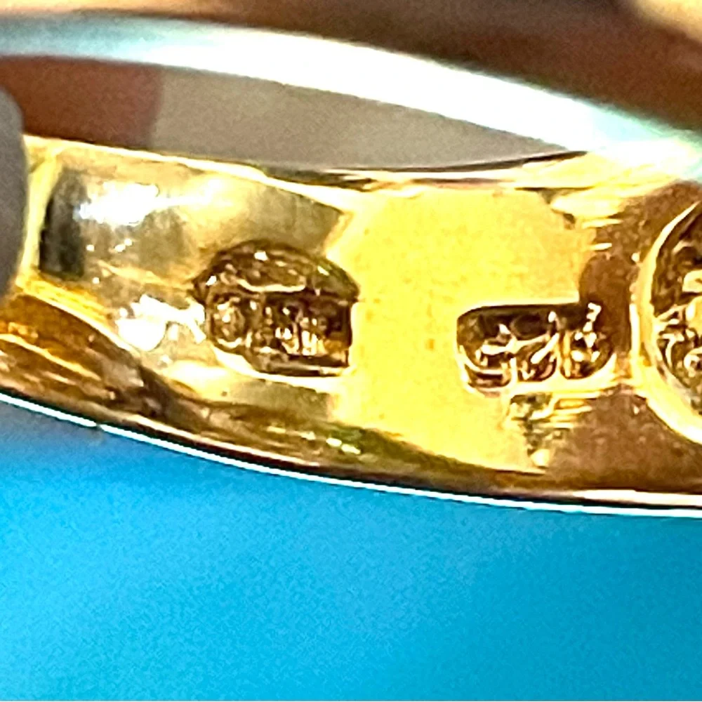 Gold Washed Smoky Quartz Ring sz 10 cat. R601